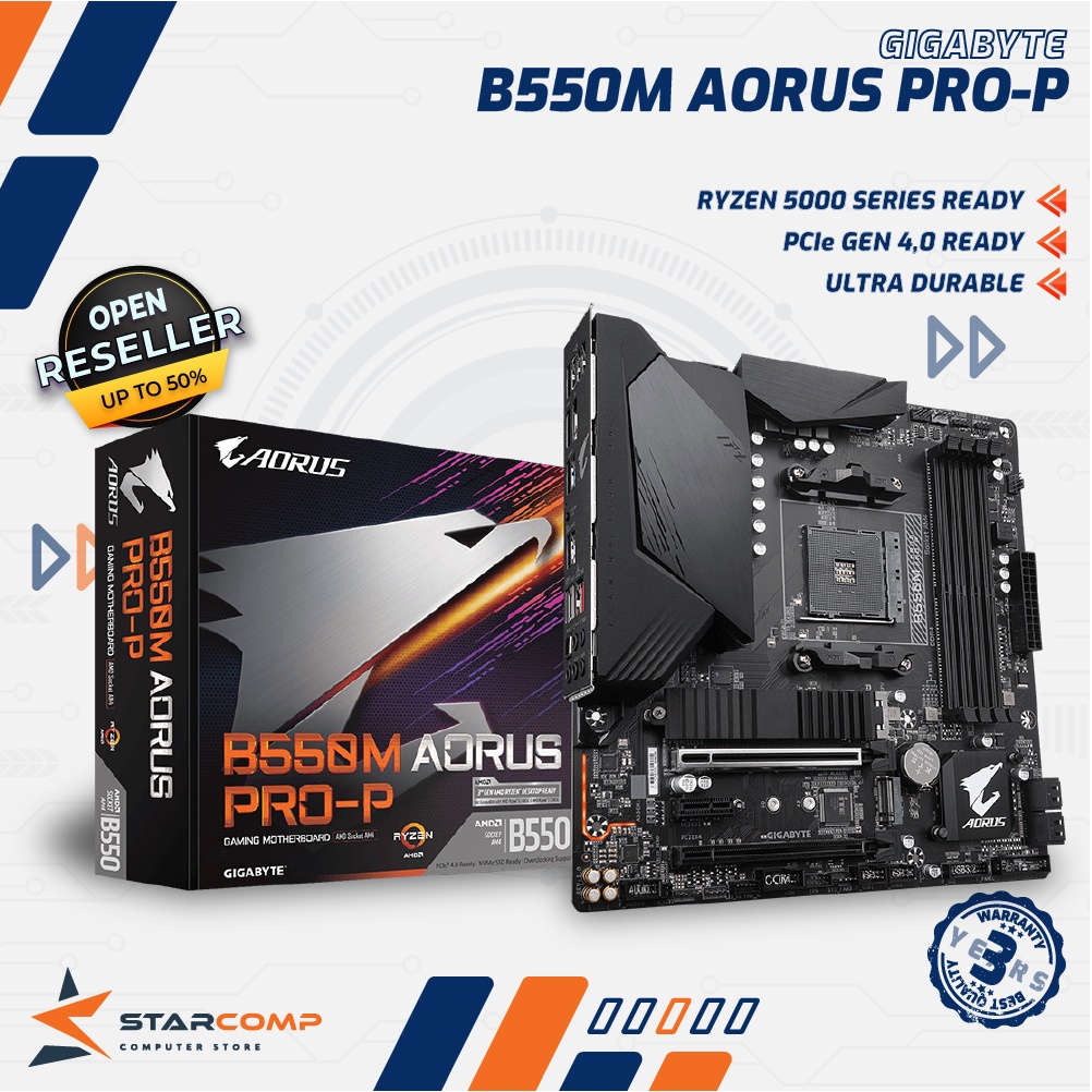 Jual GIGABYTE B550M AORUS PRO-P Motherboard AMD AM4 B 550 M-ATX ...