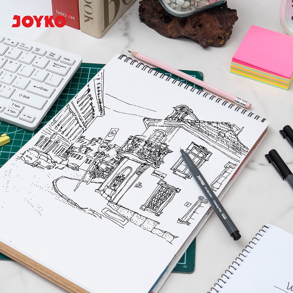 Drawing Pen Pena Gambar Joyko DP-298 1 Pcs Waterproof Pigment Ink (6)