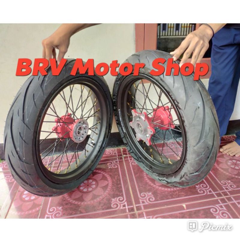 Jual Paketan Velg SuperMoto KLX 150 / 250-300-17 / Velg Klx 150 D ...