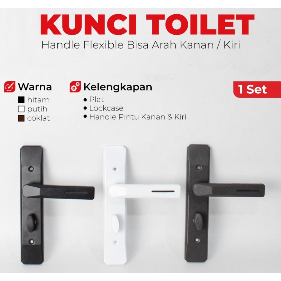 Jual Handle Gagang Kunci Pintu Kamar Mandi Toilet Weldom | Shopee Indonesia