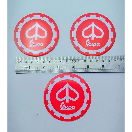 Jual Vintage 3x Stickers Vespa Scooter Logo Chung Merah | Shopee Indonesia