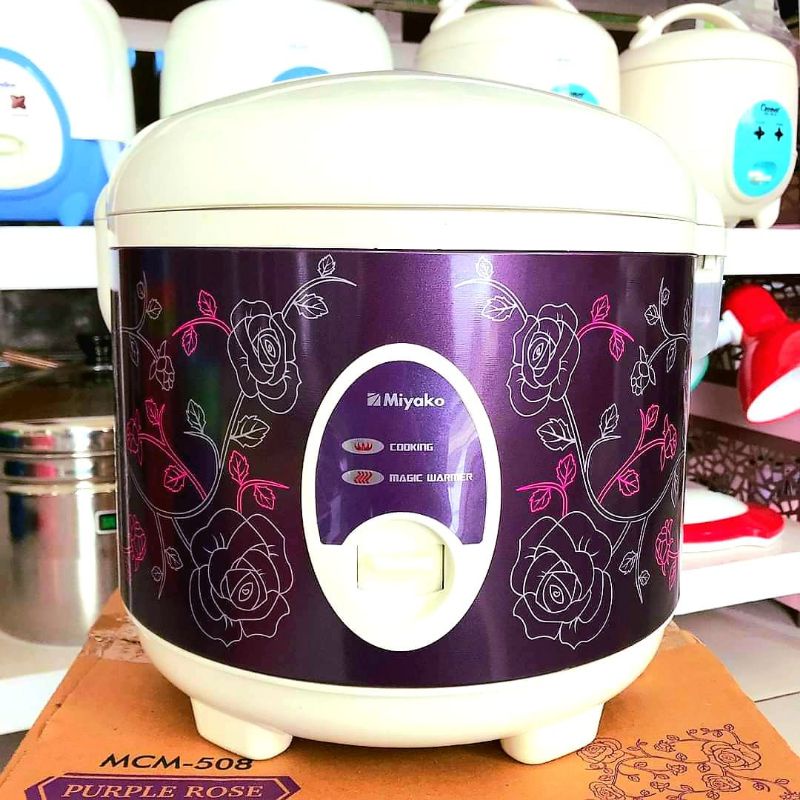 Jual Rice Cooker Miyako MCM508 Motif Purple Rose / Rice Cooker Miyako
