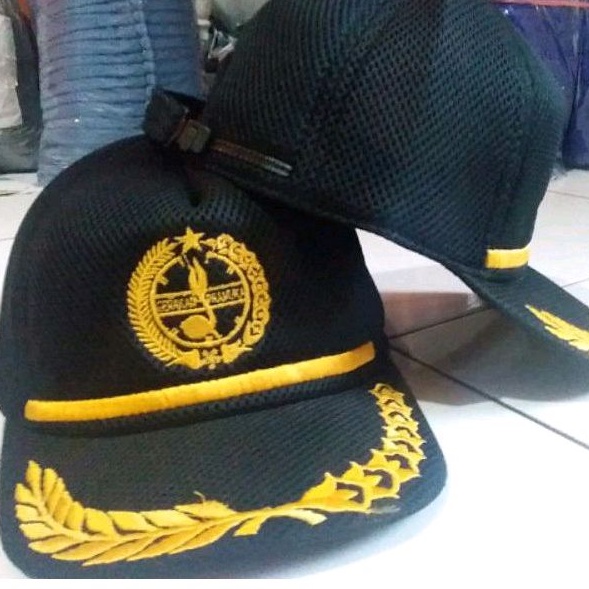 Jual Promo murah meriah topi pramuka padi kapas jaring double mess ...