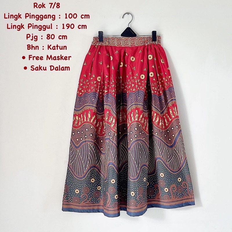 Jual Rok Batik Modern Wanita Kantor Cantik Kekinian Bahan Katun Halus