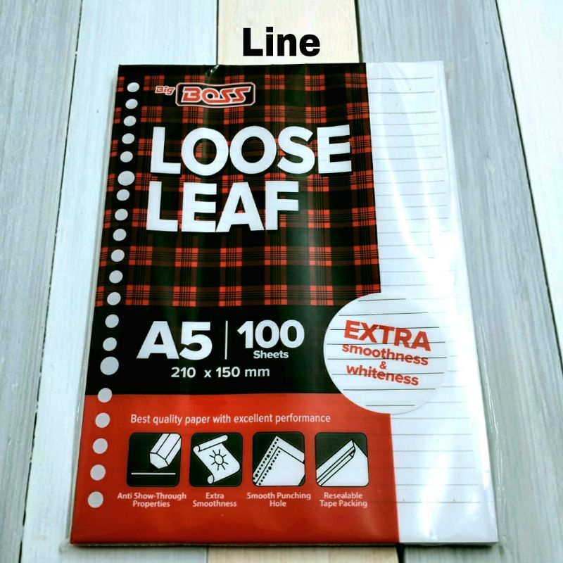 Jual Isi Kertas Binder File Loose Leaf A5 B5 Grid Dotted Plain 100 ...