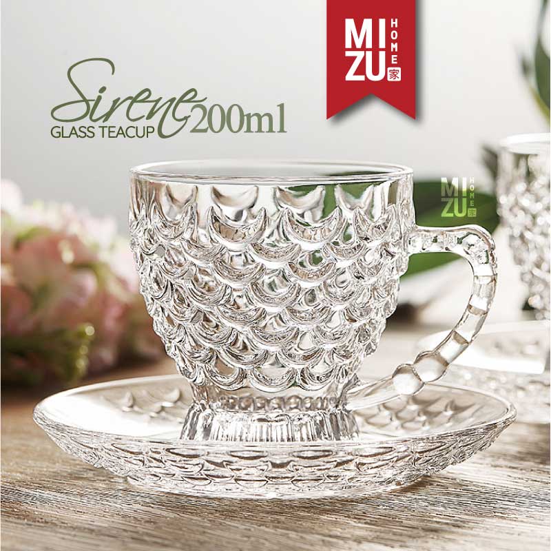 Jual Mizu Sirene Glass Teacup Cangkir Teh Cangkir Kopi Cangkir Minum Kaca Gelas Minum Air 4242