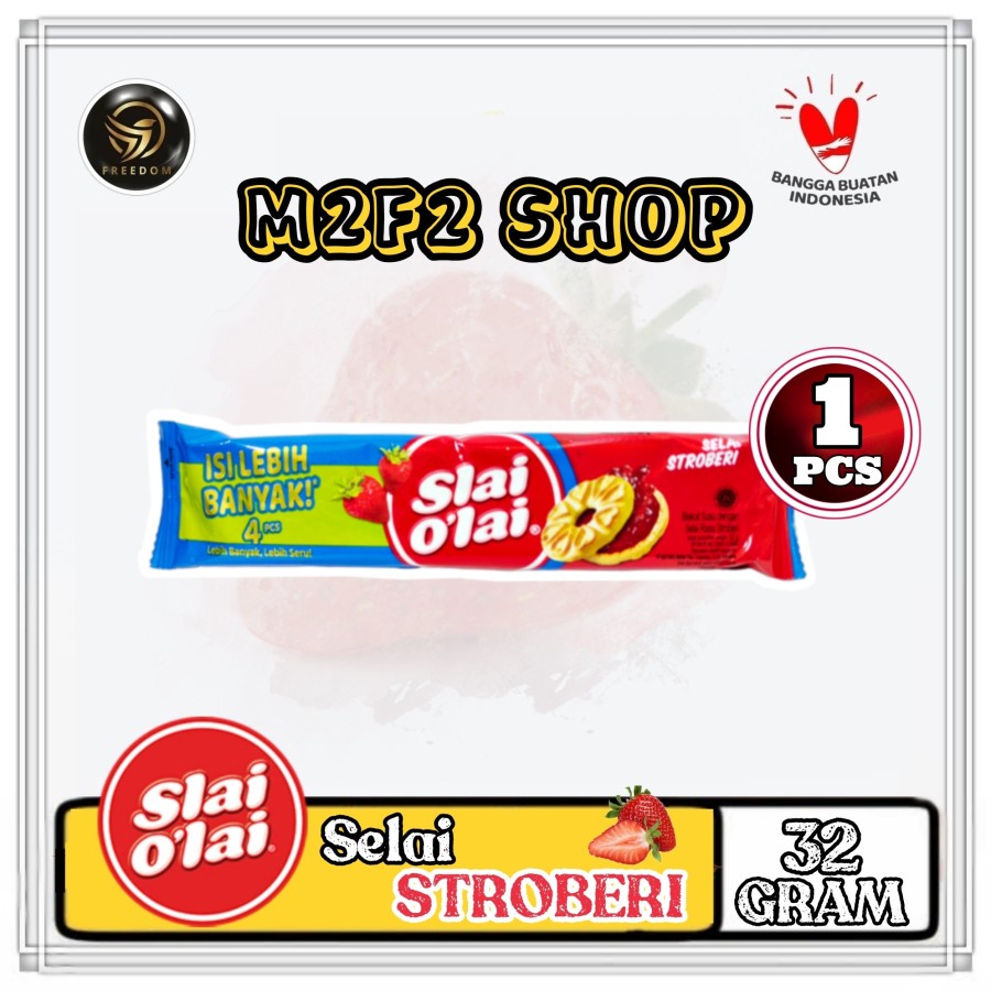 Jual Biskuit Slai Olai Strawberry Selai Stroberi 32 Gr Kemasan Sachet Shopee Indonesia 6291