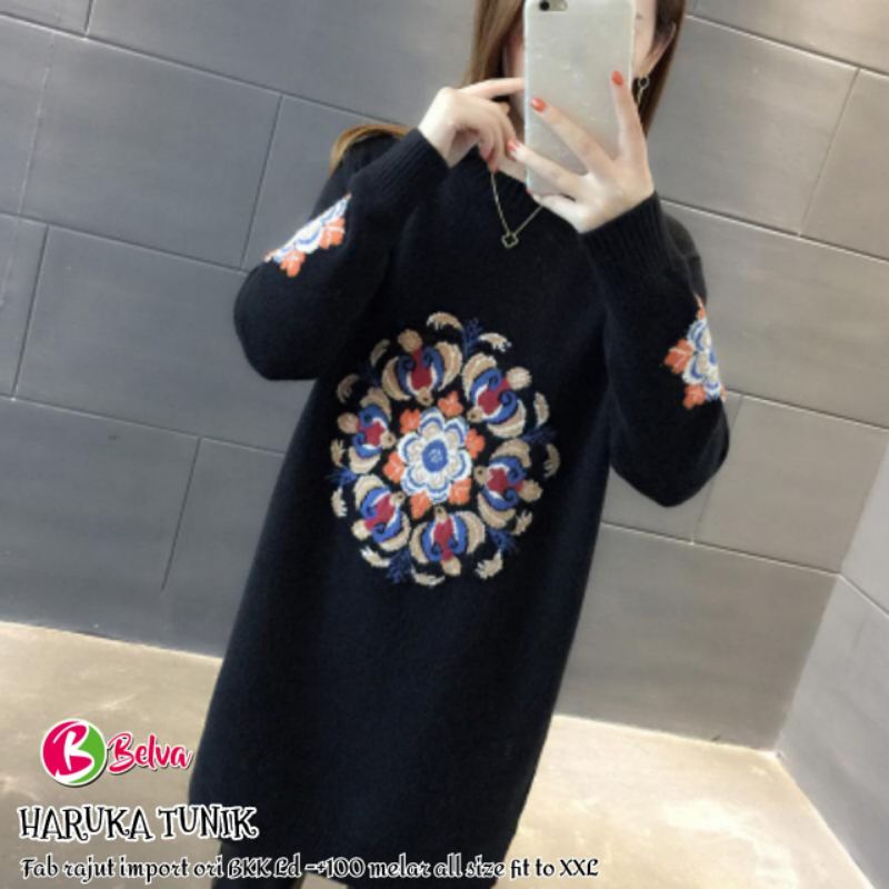 Jual HARUKA TUNIK RAJUT IMPORT | Shopee Indonesia