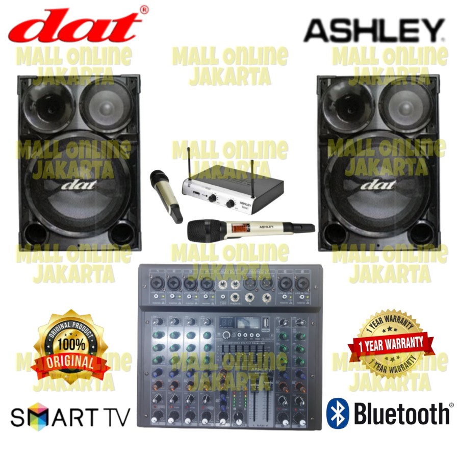 Jual Paket Speaker Aktif Pasif Dat Inch Mixer Channel Sound System Ori Shopee Indonesia