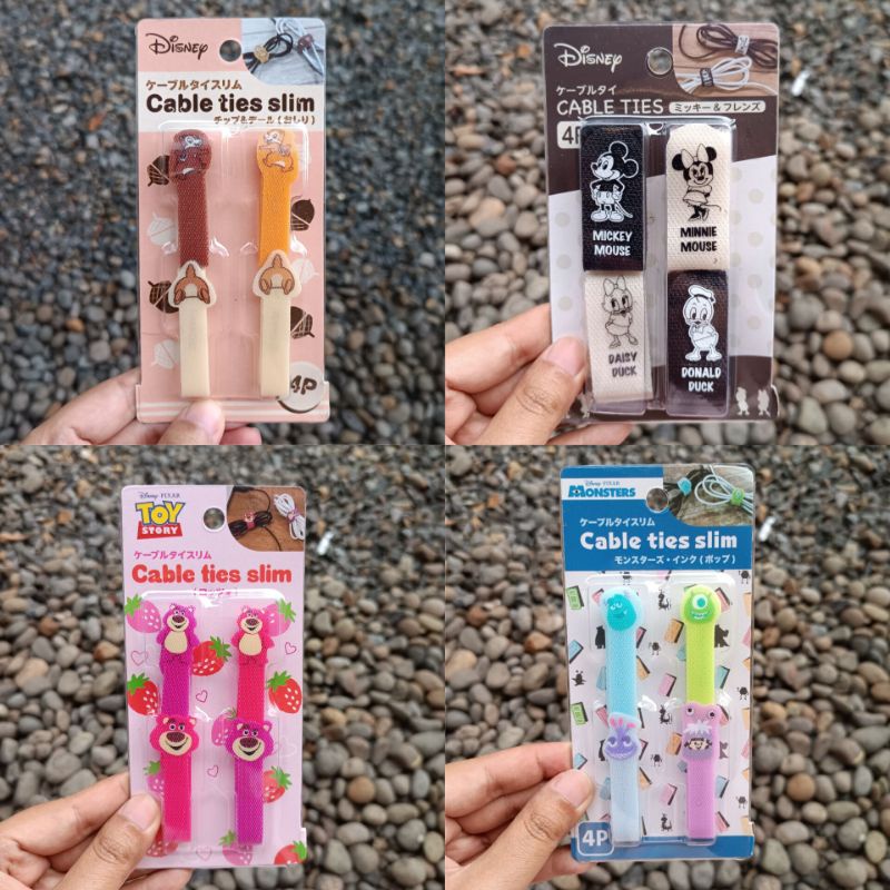 Jual Daiso Seria Watts Japan Cable Ties Slim Disney Pengikat Kabel Lucu Shopee Indonesia