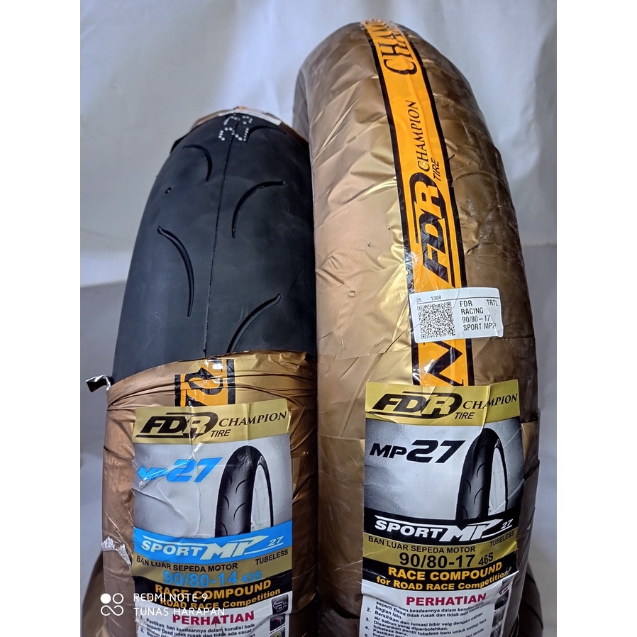Jual BAN LUAR FDR 90/80-17 SPORT MP 27 TL RACE COMPOUND | Shopee Indonesia