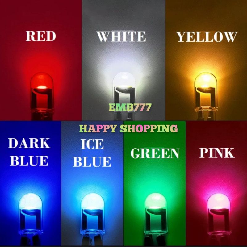 Jual LAMPU BOHLAM LED T10 PANEL DASBOARD DASBORD CABIN DLL 5 pcs ...