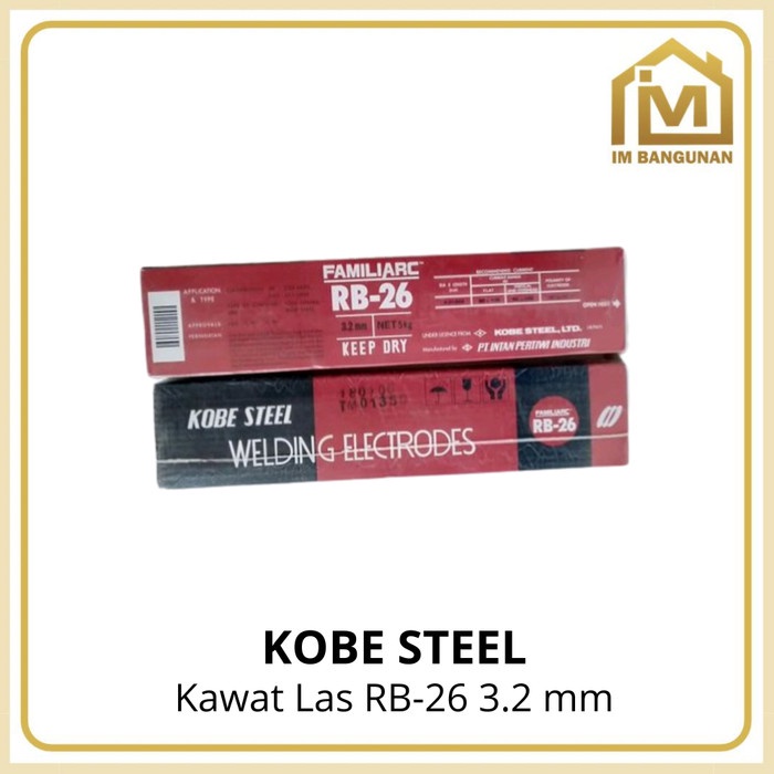 Jual Kawat Kawat Las Kobe Steel Rb-26 3.2Mm / Rb 260 3.2 Mm | Shopee ...