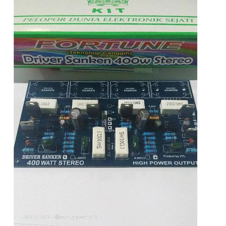 Jual Paket Meriah KIT FORTUNE DRIVER POWER SANKEN 400 WATT STEREO 400w
