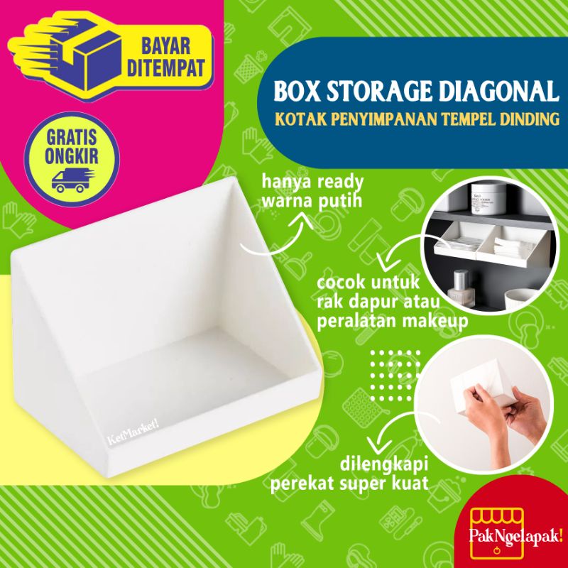 Jual WALL MOUNTED DIAGONAL BOX - Kotak Penyimpanan Serbaguna Storage ...
