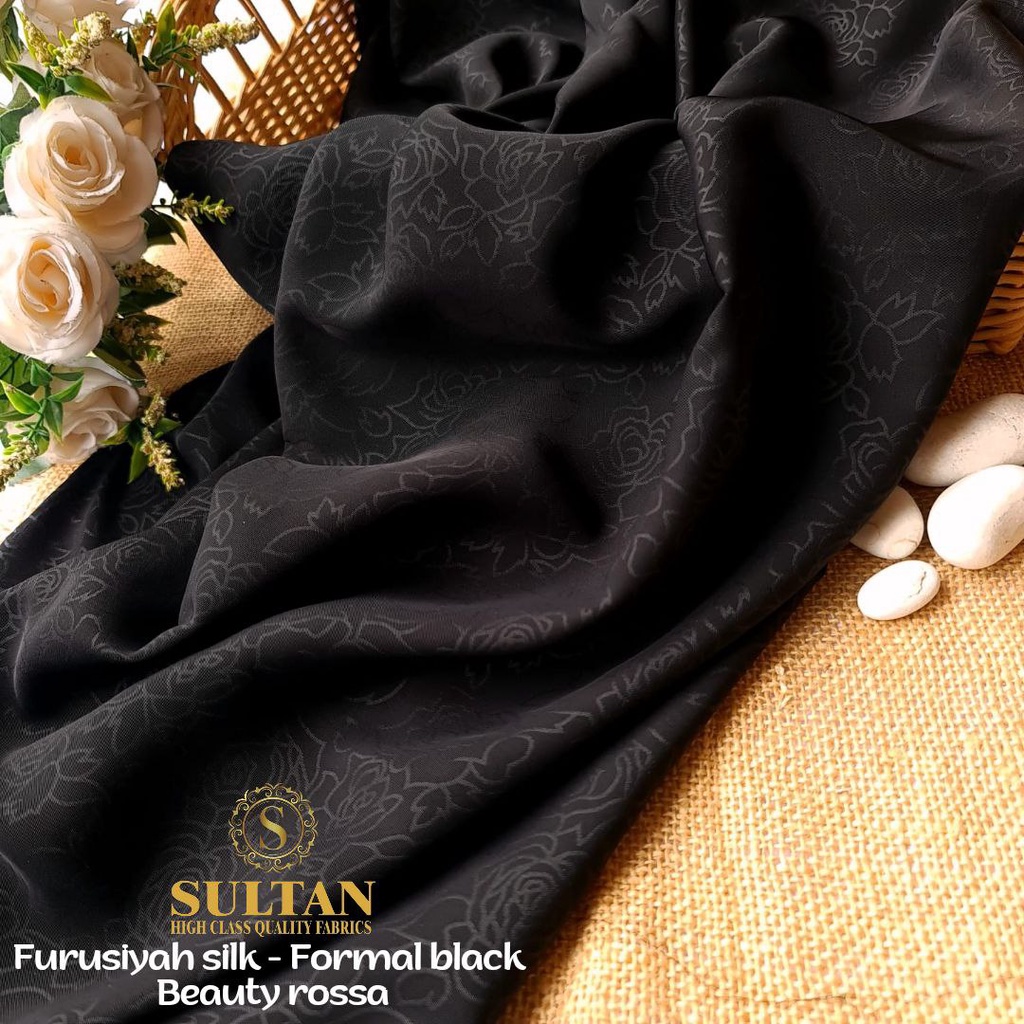 Jual Kain Abaya Sultan Furusiyah Silk Emboss BEAUTY ROSSA | Shopee ...