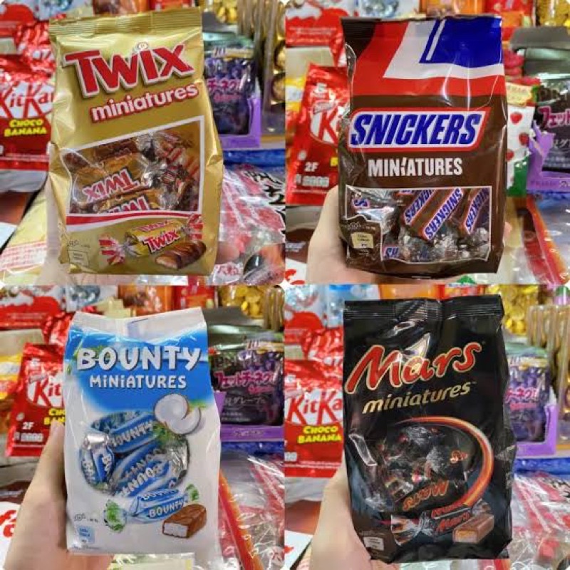 Jual Snickers Mars Bounty Twix Miniatures Chocolate Coklat | Shopee ...