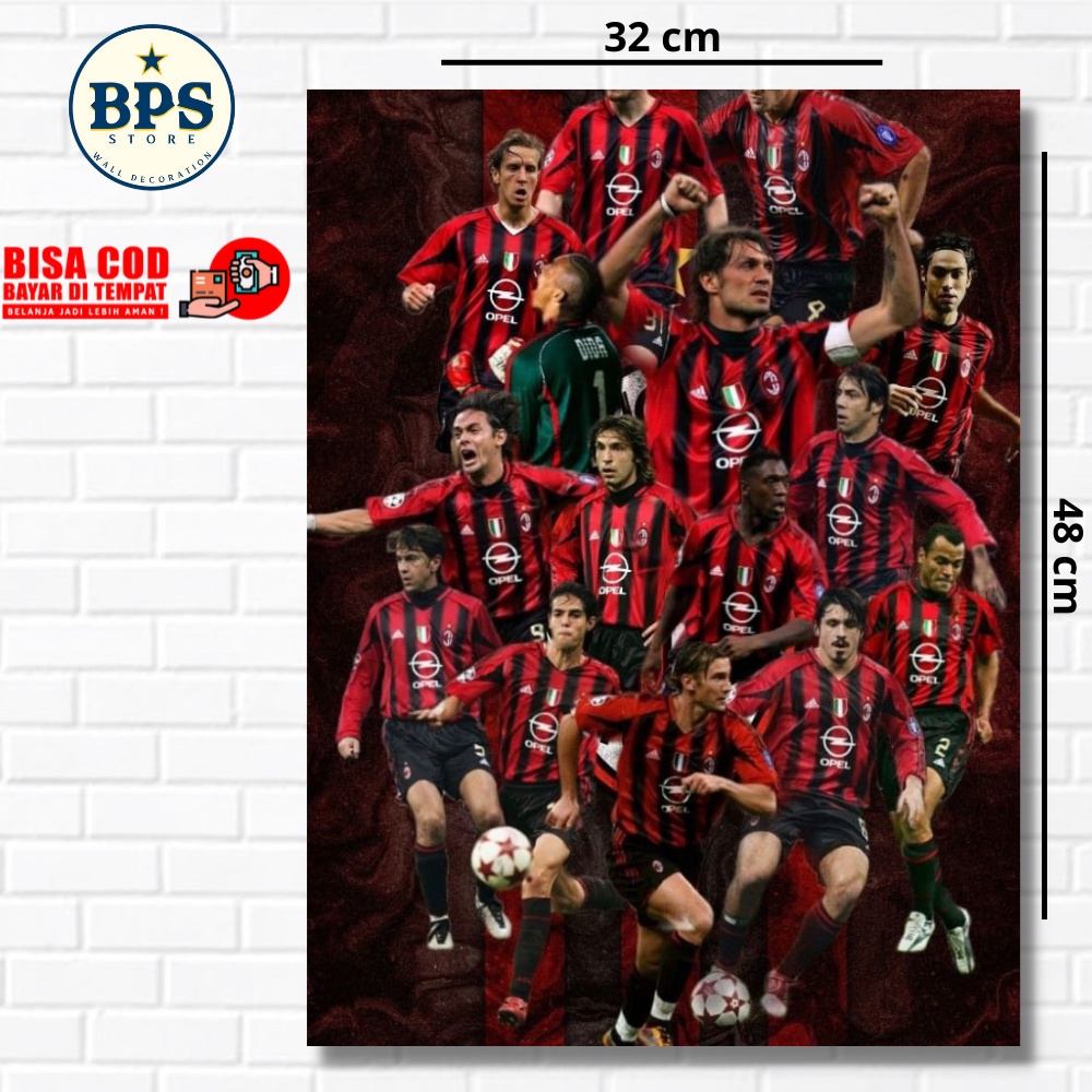 Jual POSTER AC MILAN - FOTO PEMAIN AC MILAN - POSTER SEPAK BOLA