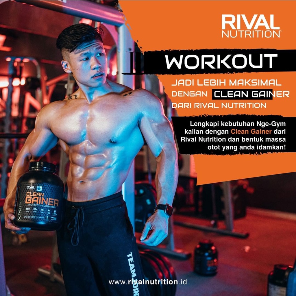 Jual Rival Nutrition Clean Gainer 5 Lbs High Protein Lean Gainer Weight