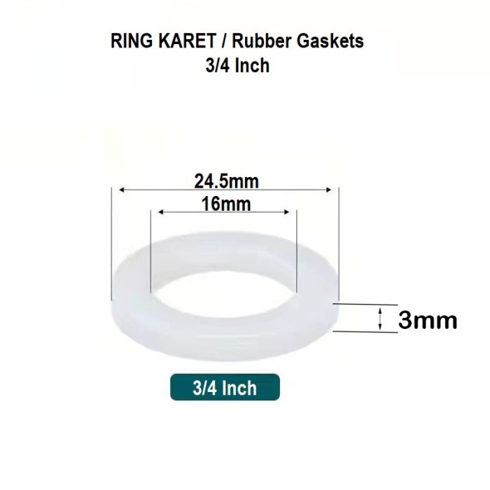 Jual Ring Karet 3/4 Inch Rubber seals Ring Karet 3/4