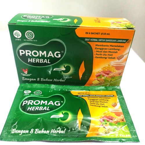 Jual PROMAG HERBAL CAIR BOX 6 SACHET | Shopee Indonesia