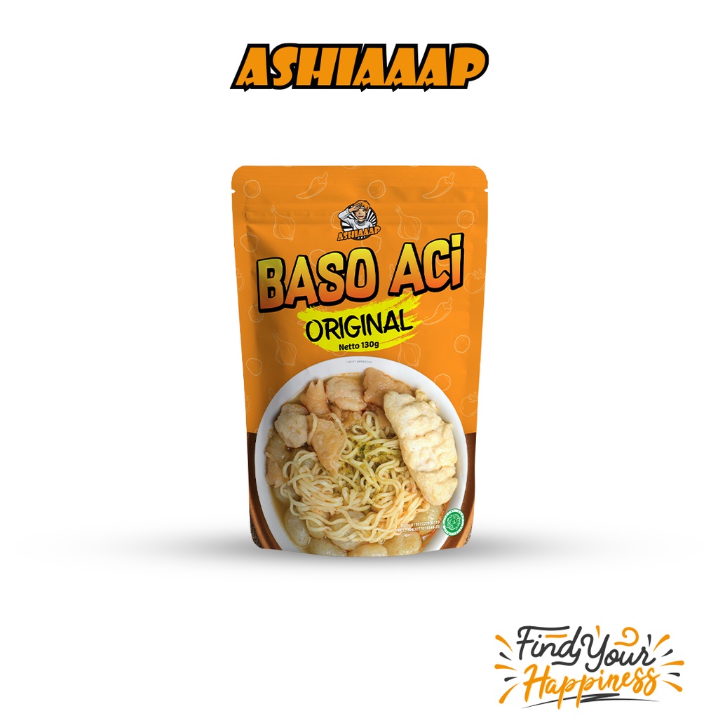 Jual Ashiaaap Bakso Aci Original 130 Gram Baso Cemilan Instan Pedas