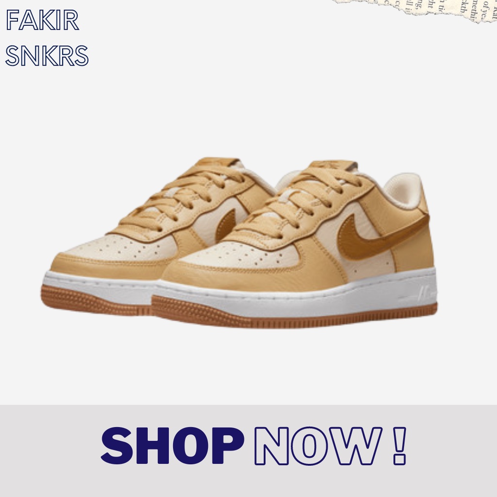 Jual Air Force 1 LV8 1 "Pearl White/Ale Brown/Sesame/White" Shopee Indonesia