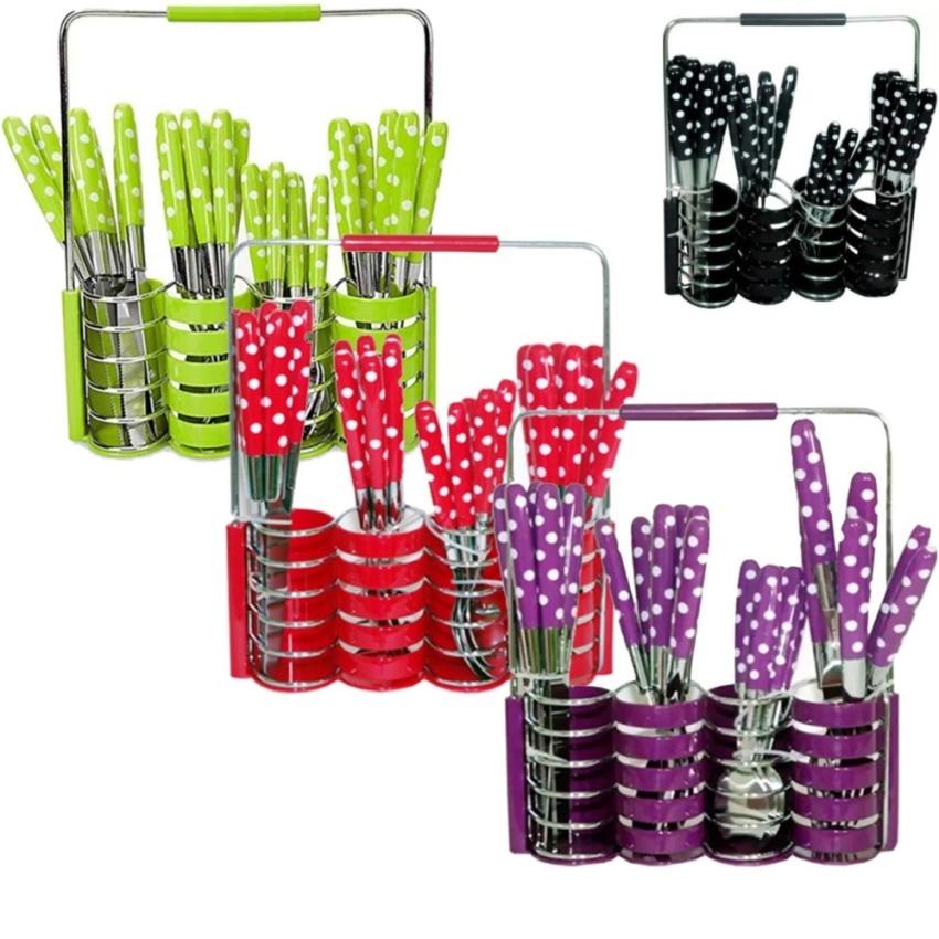 Jual Sendok Set 24 Pcs Polkadot Stainless Steel | Shopee Indonesia