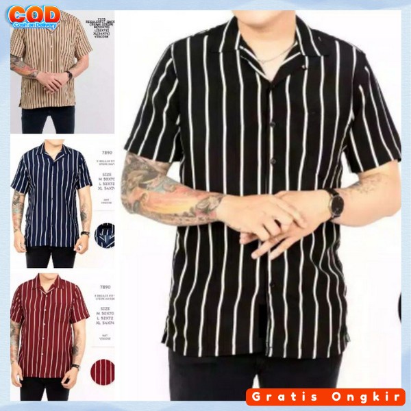 Jual Kameja Cowo Kuliah Keren Baju Atasan Kemeja Polos Keneja Pria