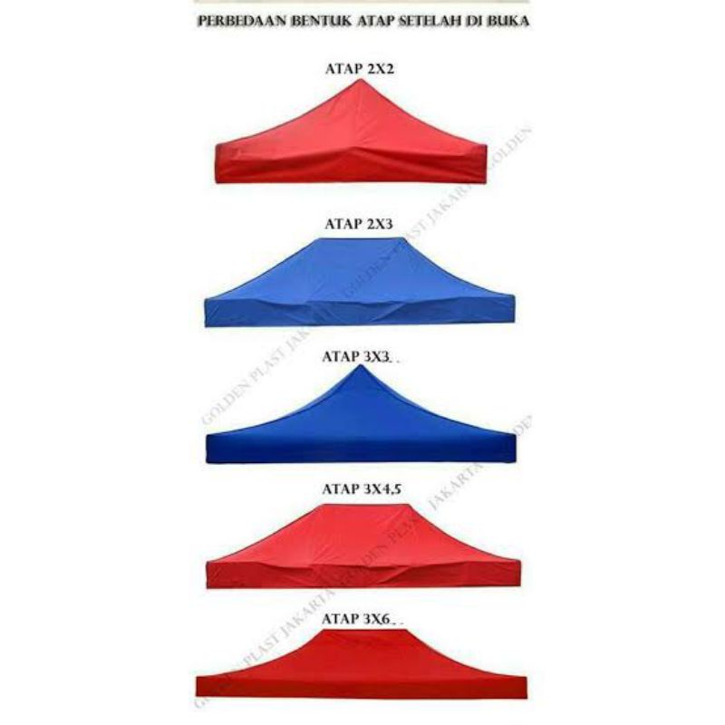 Atap tenda lipat uk 1,5x1,5 Murah PROMO