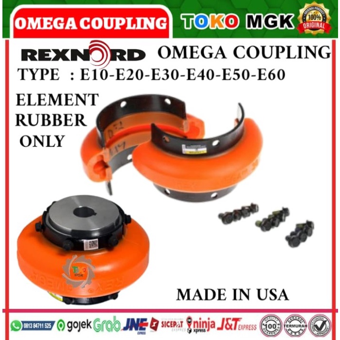 Jual OMEGA COUPLING REXNORD TYPE E50 RUBBER/ELEMENT ONLY WITHOUT HUB