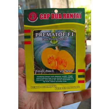 Jual Benih Biji Labu Kuning Besar PREMATOF F1 Asli Cap DUA RANTAI 25 ...