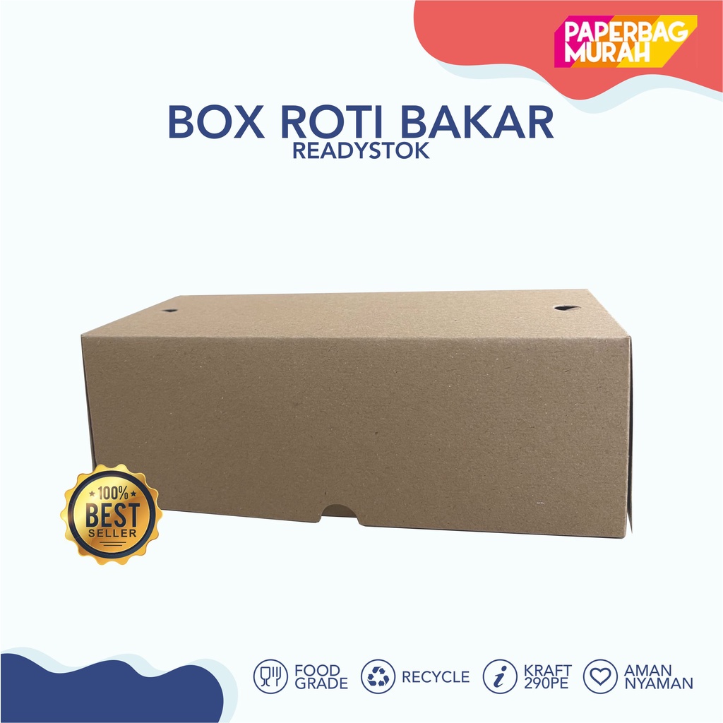 Jual Dus Roti Bakar Bandung Box Roti Gembong Kemasan Roti Kraft 290 Laminasi Anti Cairan 4535