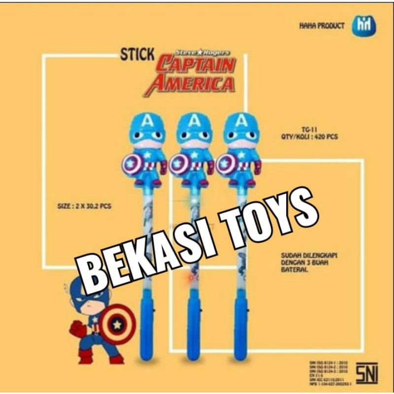 Jual Mainan Anak Stick Led Karakter ( Captain America ) | Shopee Indonesia