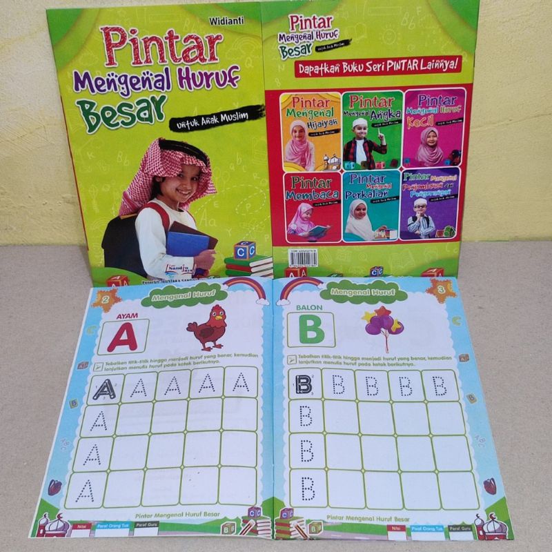 Jual Buku Pintar Mengenal Huruf Besar Untuk Anak Muslim TK PAUD Dan Pra ...