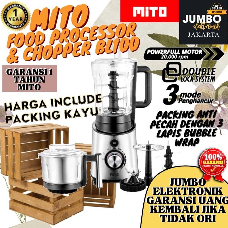 Jual [PACKING KAYU JNE] Mito Food Processor BL100 Garansi 1 Tahun ...