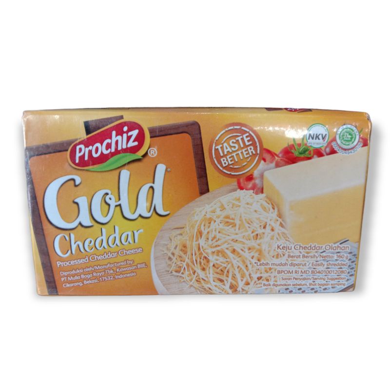 Jual Keju Prochiz Gold Cheddar 160g | Shopee Indonesia