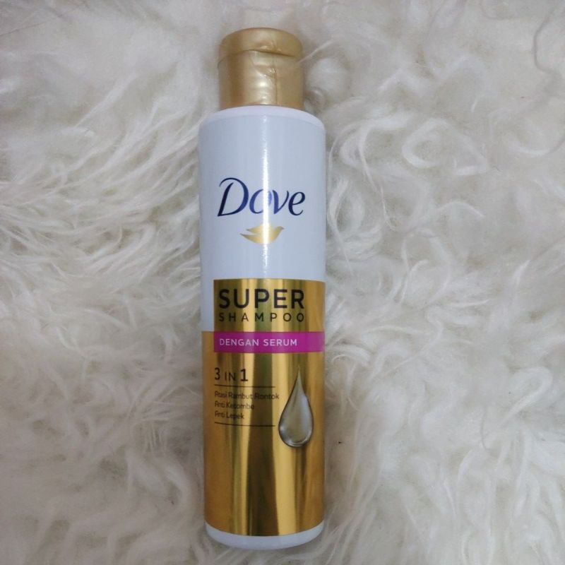 Jual Dove super shampoo serum 3in1 125ml anti rontok ketombe lepek