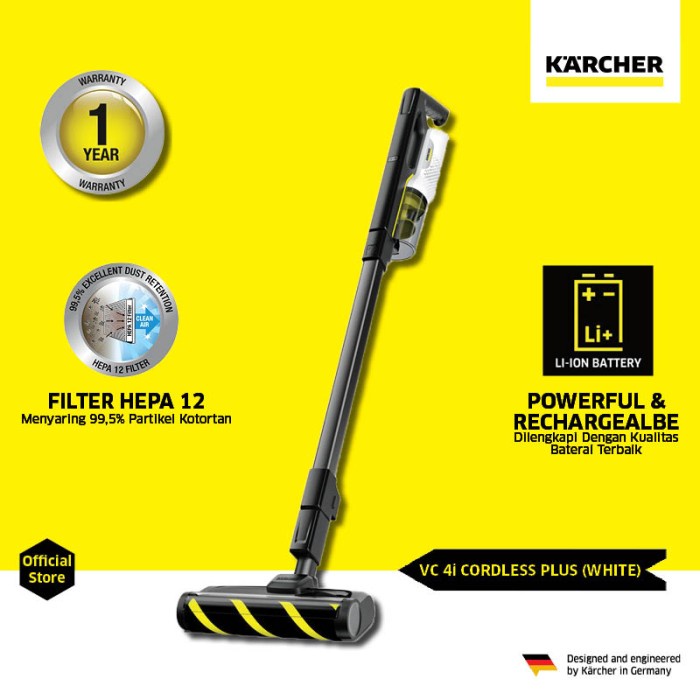 Jual KARCHER VC 4I PLUS CORDLESS (WHITE) *SEA HANDHELD VACUUM CLEANER