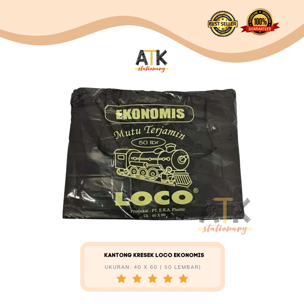 Jual Kantong Plastik Kresek Loco Ekonomis Tipis Ukuran 40 X 60 Cm