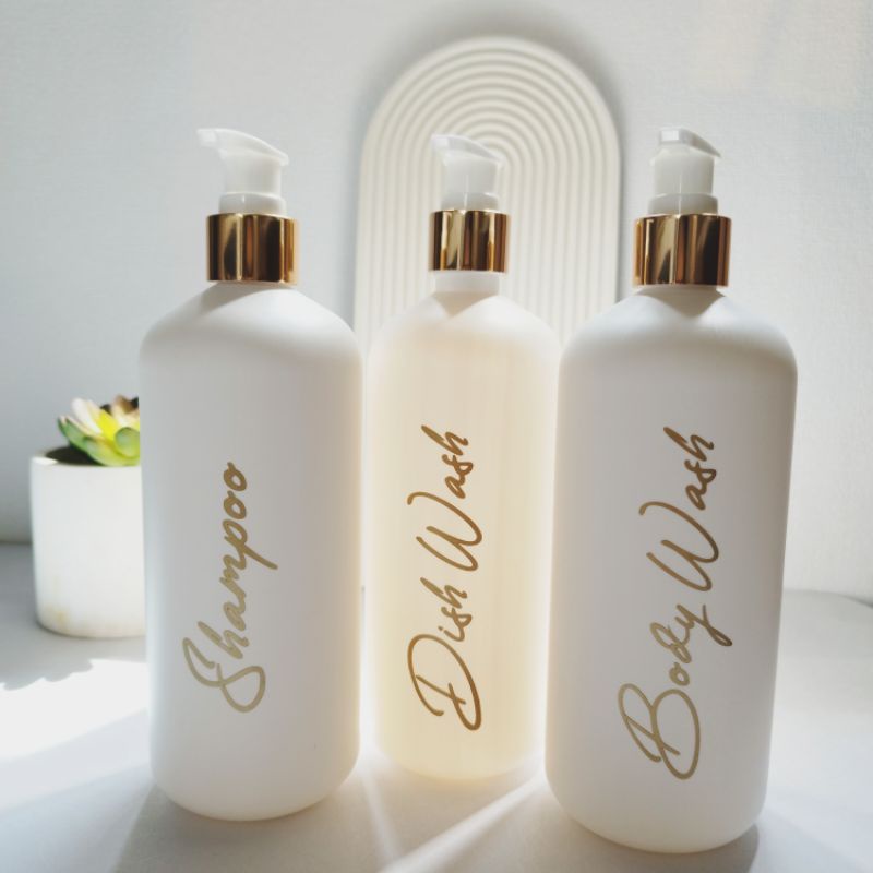 Jual FREE STICKER - BOTOL SABUN CAIR REFILL PUMP GOLD AKSEN PUTIH 500 ...