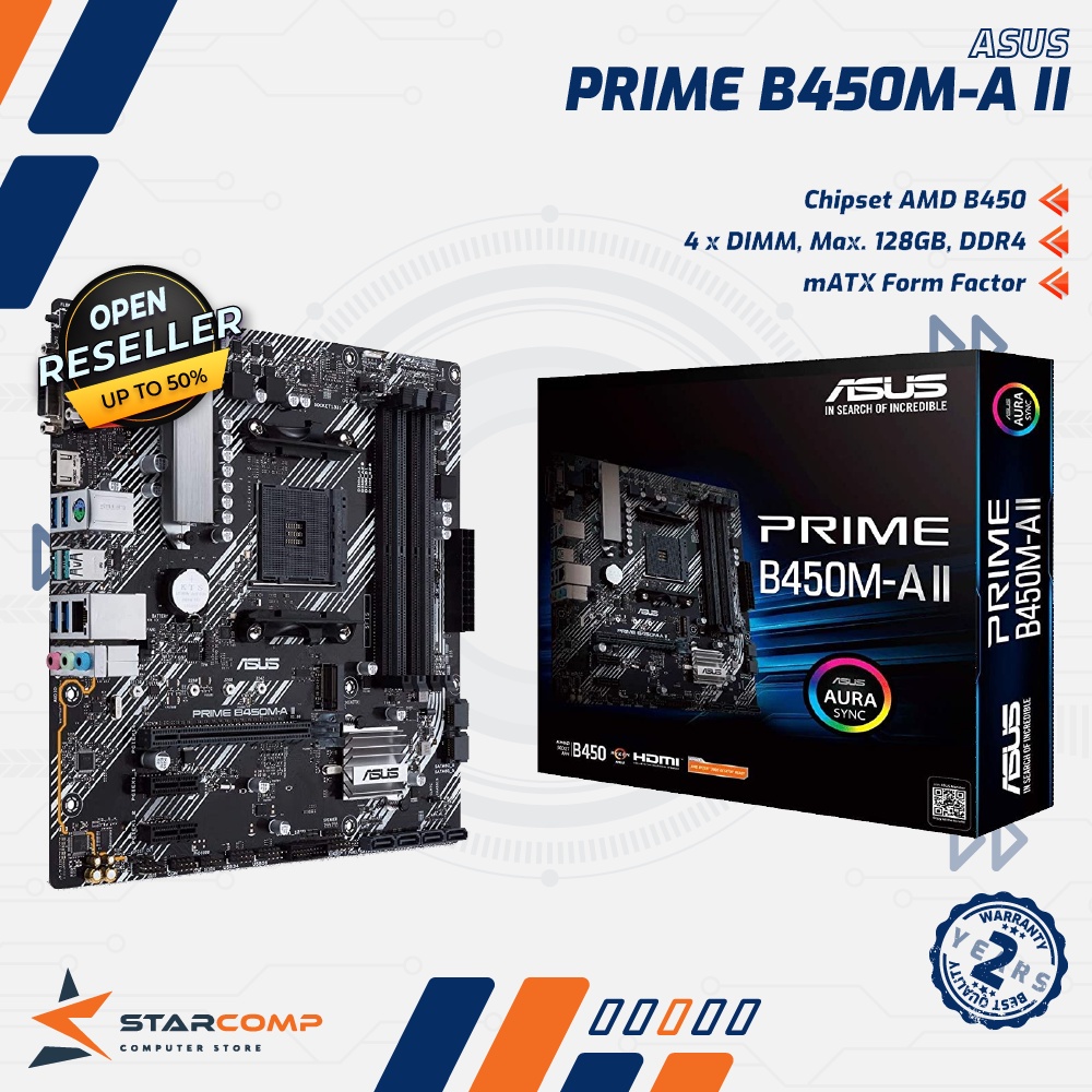 Jual ASUS PRIME B450M-A II (Socket AM4) | Shopee Indonesia