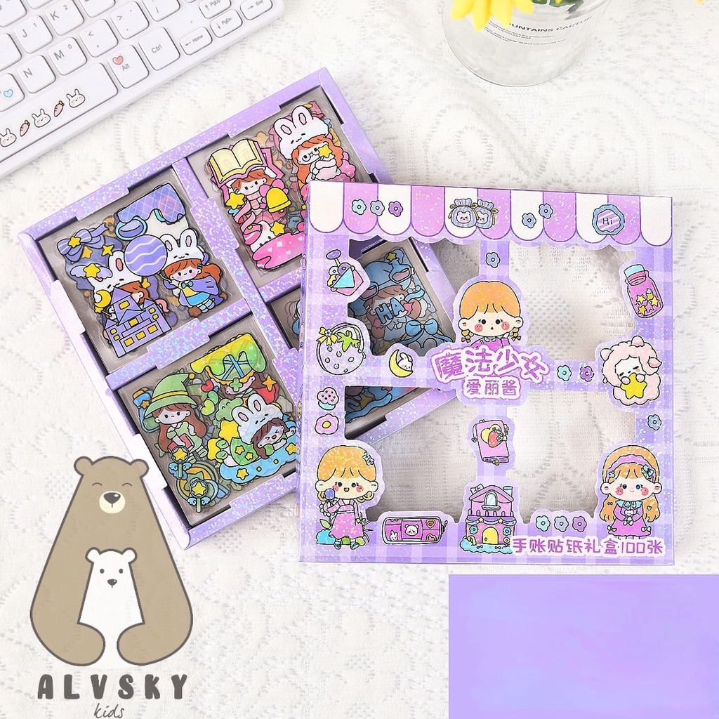 Jual STICKER BOX 2D TEMPEL LUCU 1 PAK ISI 100 LEMBAR PLANNER SCRAPBOOK ...