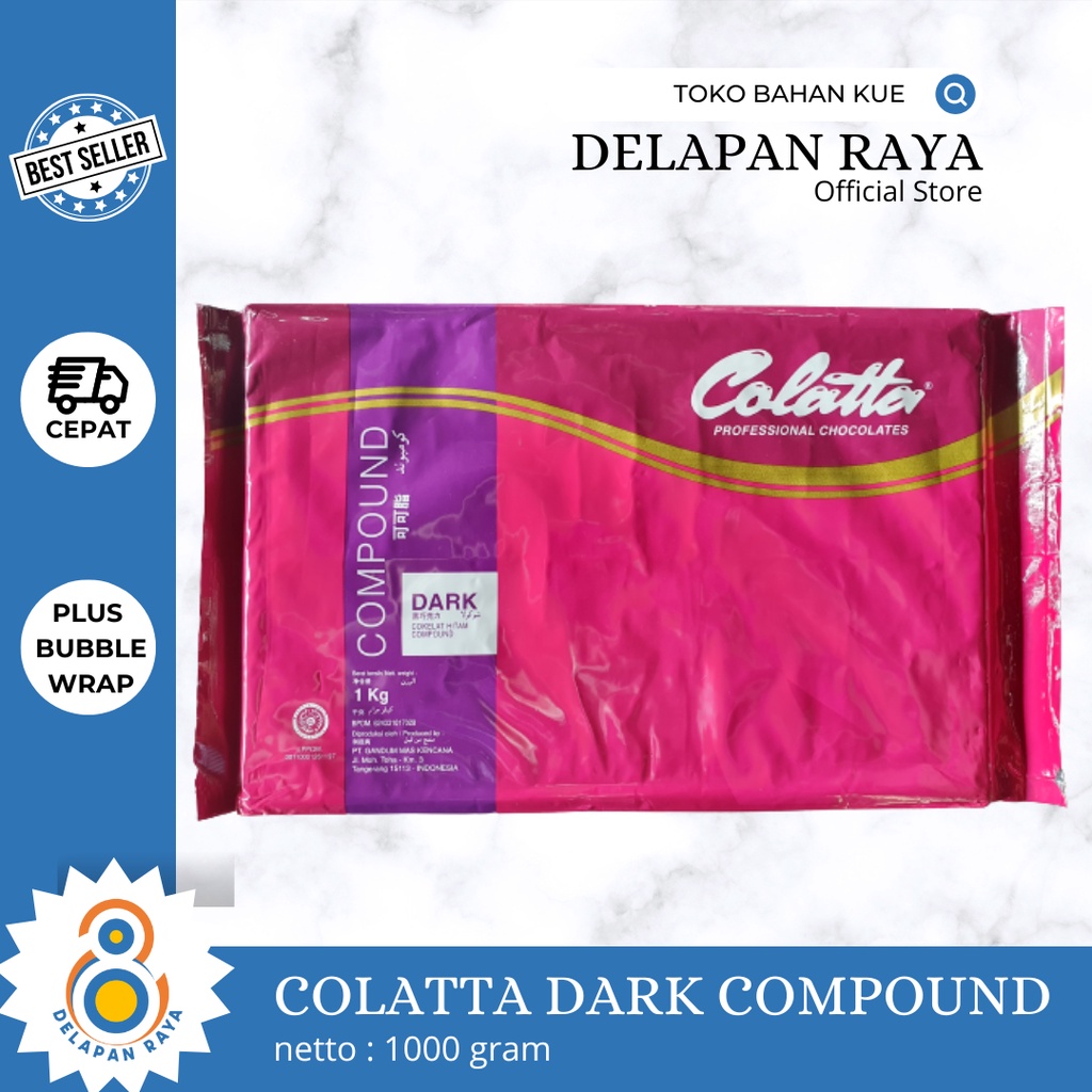 Jual COLATTA COKELAT COMPOUND DARK 1KG - 8Raya | Shopee Indonesia