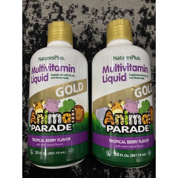 Jual Natures Plus Animal Parade Gold Multivitamin Liquid Tropical Berry