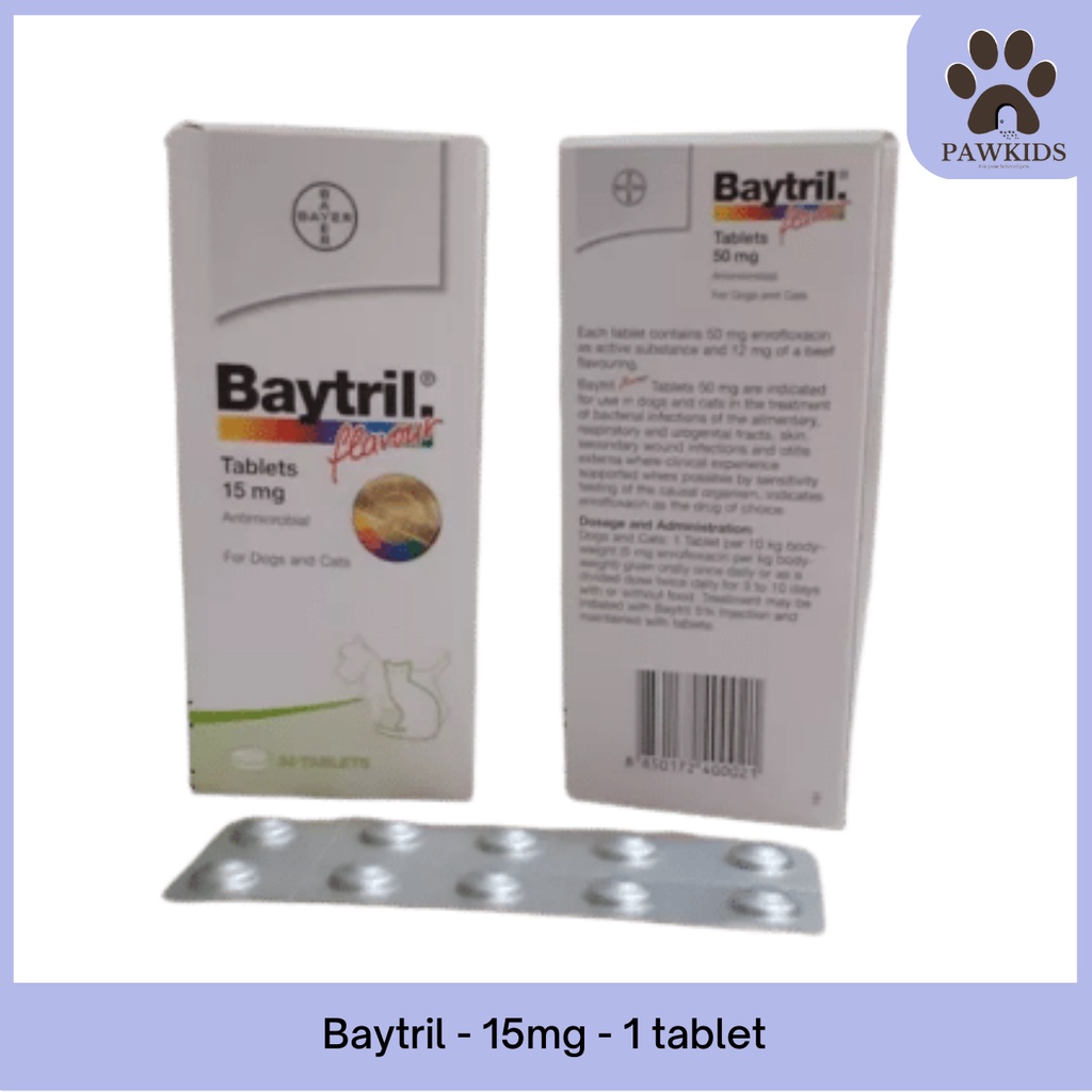 Jual Baytril Tablet Mg Antibiotik Kucing Dan Anjing Shopee Indonesia