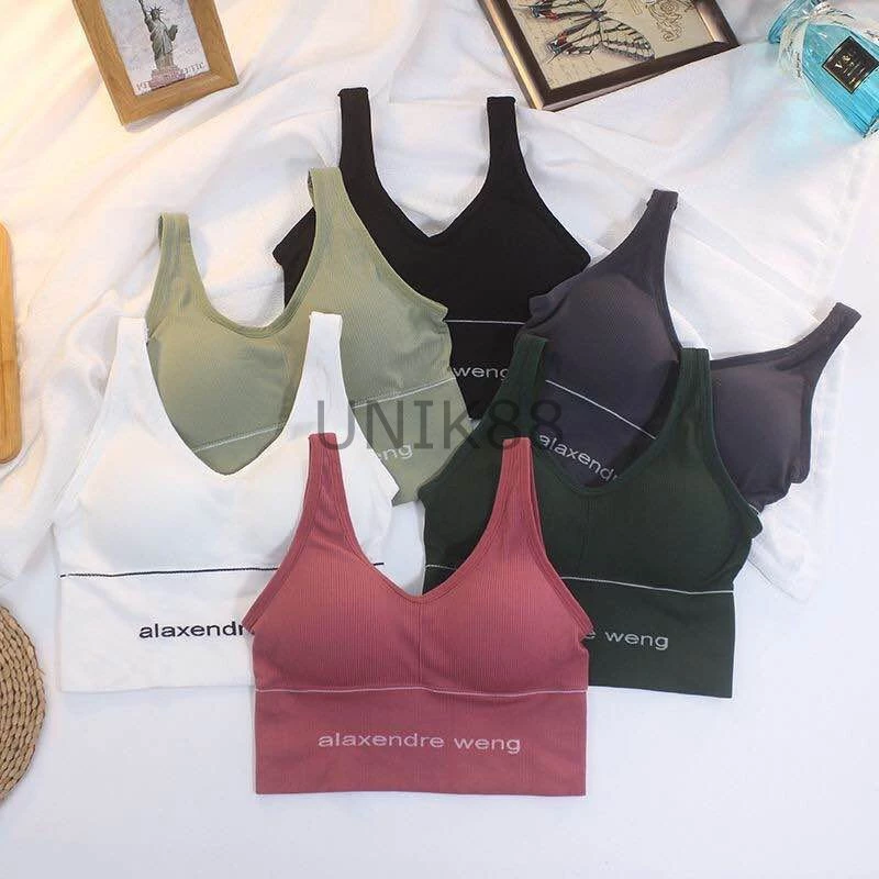 [UNIK88] SPORT BRA GYM BRA OLAHRAGA PUSH UP WANITA TANPA KAWAT  SEXY IMPORT | AutoStock