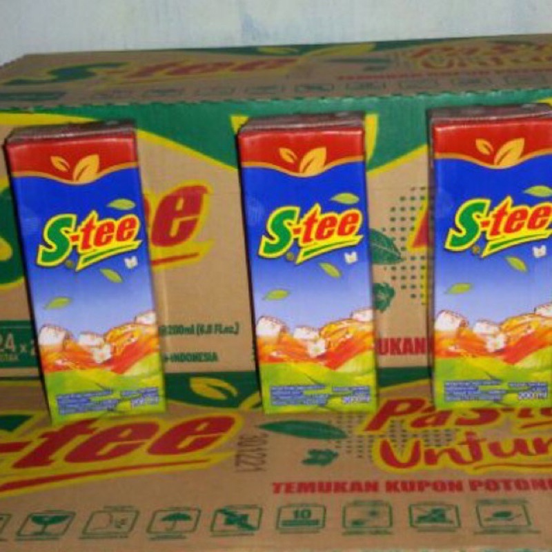 Jual MINUMAN TEH S-tee Tea Kemasan Kotak 200ml isi 24 | Shopee Indonesia