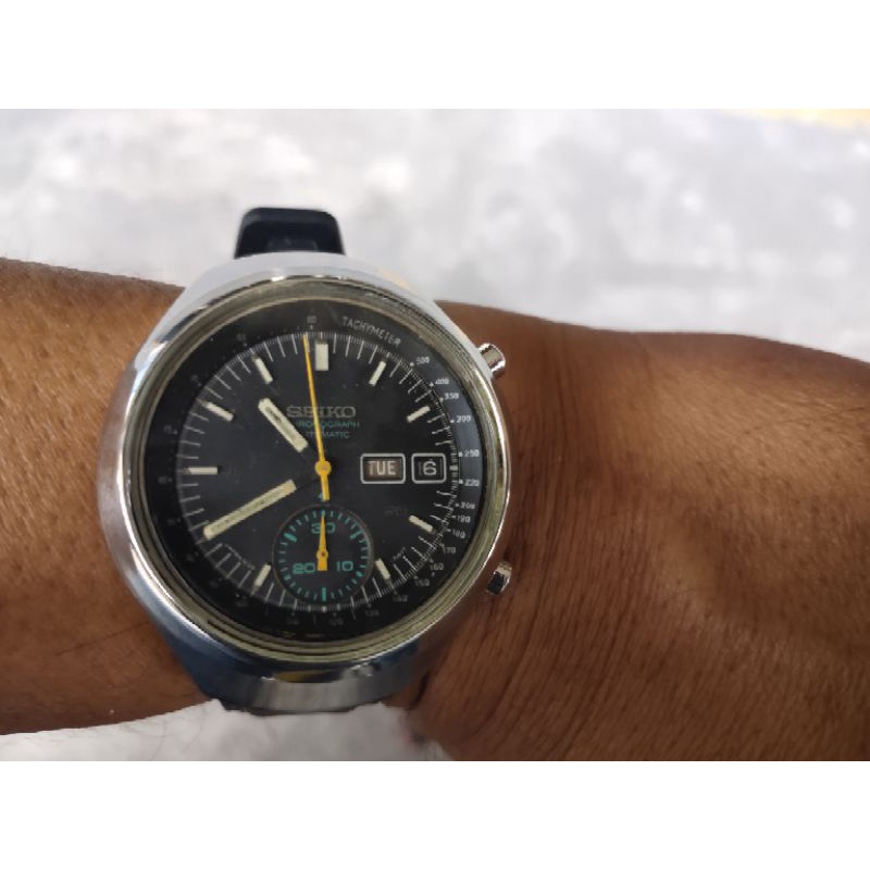Jual Seiko Helmet Chronograph Automatic Vintage Shopee Indonesia