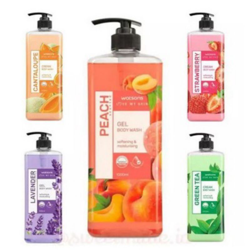Jual WATSONS GEL BODY WASH CREAM 1000 ML (1 LITER) Shopee Indonesia